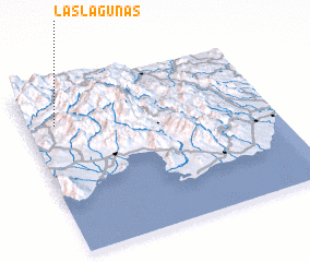 3d view of Las Lagunas