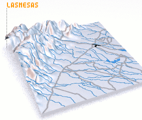 3d view of Las Mesas