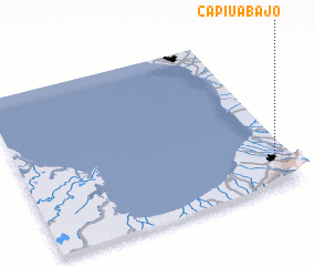 3d view of Capiú Abajo