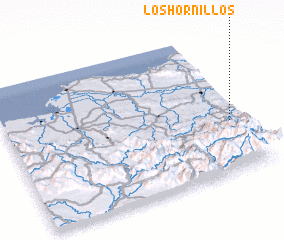 3d view of Los Hornillos