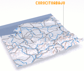 3d view of Corocito Abajo