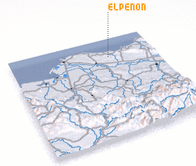 3d view of El Peñón