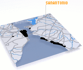 3d view of San Antonio