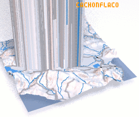 3d view of Cachón Flaco