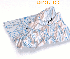 3d view of Loma del Medio