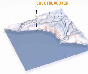 3d view of Caleta Cocotea