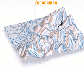 3d view of Caño Caiman