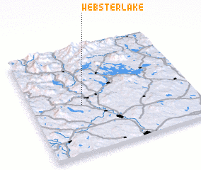 3d view of Webster Lake