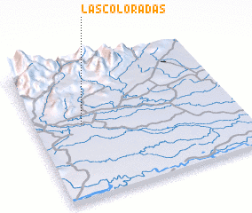 3d view of Las Coloradas