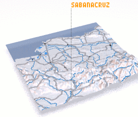 3d view of Sabana Cruz