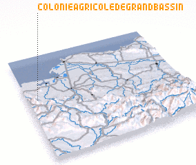 3d view of Colonie Agricole de Grand Bassin