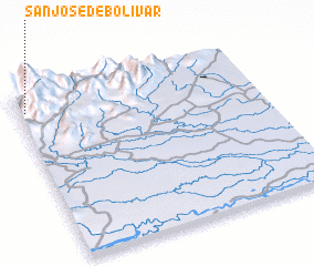 3d view of San José de Bolívar