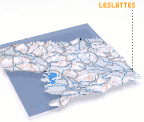 3d view of Les Lattes