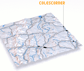 3d view of Coles Corner