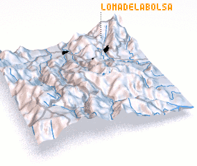 3d view of Loma de La Bolsa