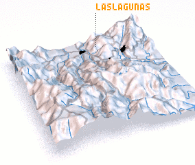 3d view of Las Lagunas