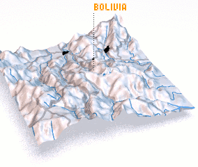 3d view of Bolivia