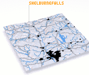 3d view of Shelburne Falls