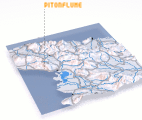 3d view of Piton Flume