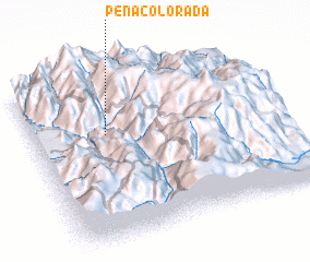 3d view of Peña Colorada