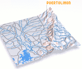 3d view of Puerto Limón