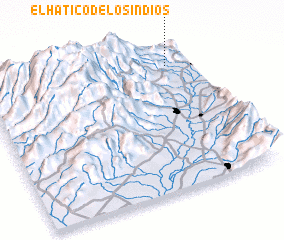 3d view of El Hatico de Los Indios