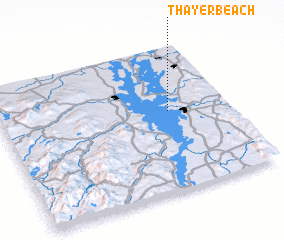 3d view of Thayer Beach
