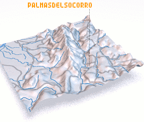 3d view of Palmas del Socorro