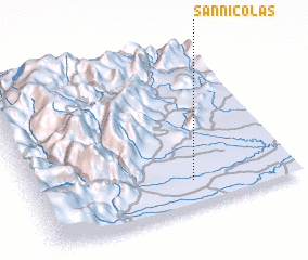 3d view of San Nicolás