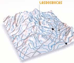 3d view of Las Dos Bocas