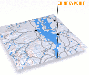 3d view of Chimney Point