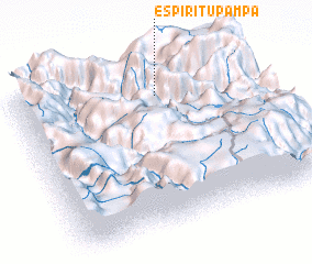 3d view of Espíritu Pampa