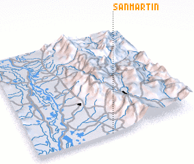 3d view of San Martín