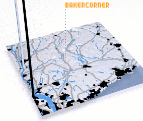 3d view of Baker Corner