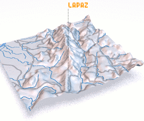 3d view of La Paz