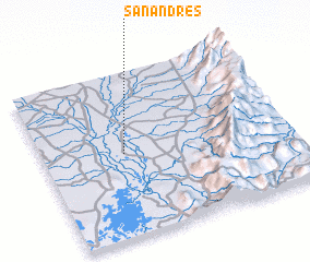 3d view of San Andrés