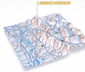 3d view of Loma de Corredor