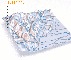 3d view of El Espinal