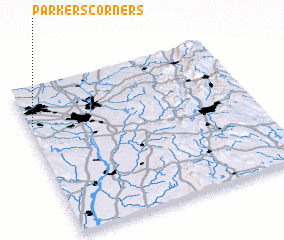 3d view of Parkers Corners