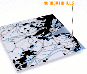 3d view of Monmouth Hills