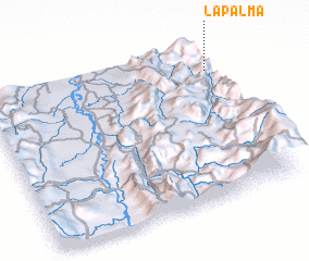 3d view of La Palma