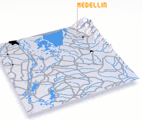 3d view of Medellín