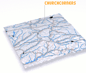 3d view of Church Corners