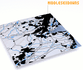 3d view of Middlesex Downs