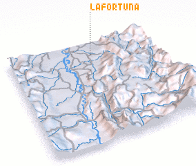 3d view of La Fortuna