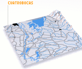 3d view of Cuatro Bocas