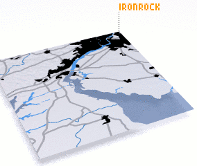 3d view of Iron Rock