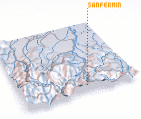 3d view of San Fermín