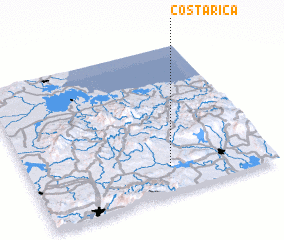 3d view of Costa Rica