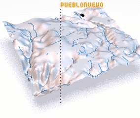 3d view of Pueblo Nuevo